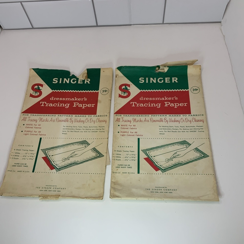 Vintage Singer Dressmakers Tracing Paper Printed In‎ USA